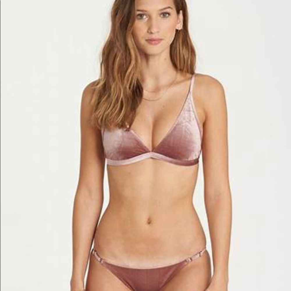 Billabong Pink Velvet Bikini Top